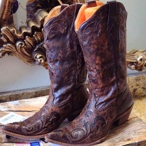 Corral Chocolate Lizard size 9